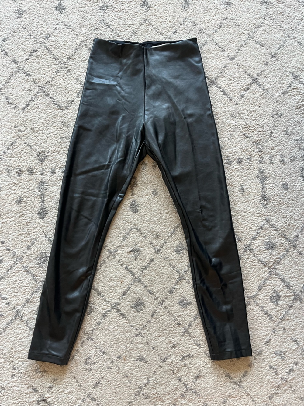 Abercrombie & Fitch Black High-Rise Leggings- Faux Leather material